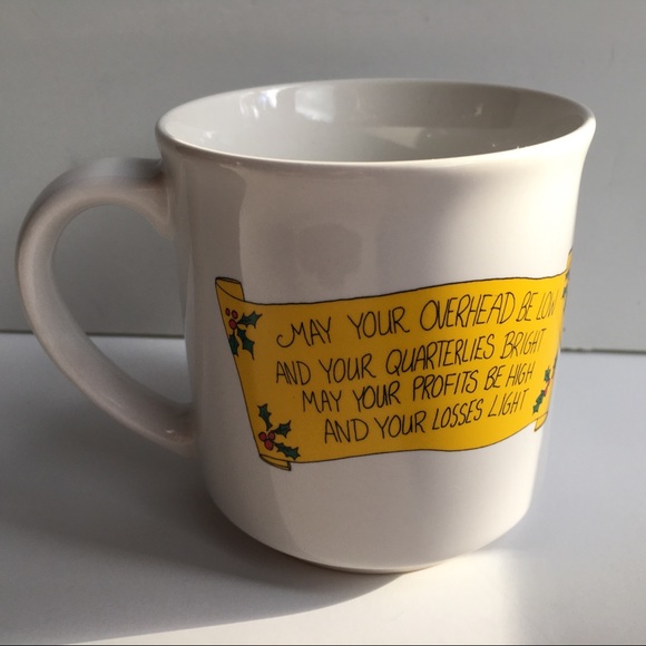 Vintage Christmas Mug Business theme Santa and reindeer John Richard Allen - Picture 10 of 14